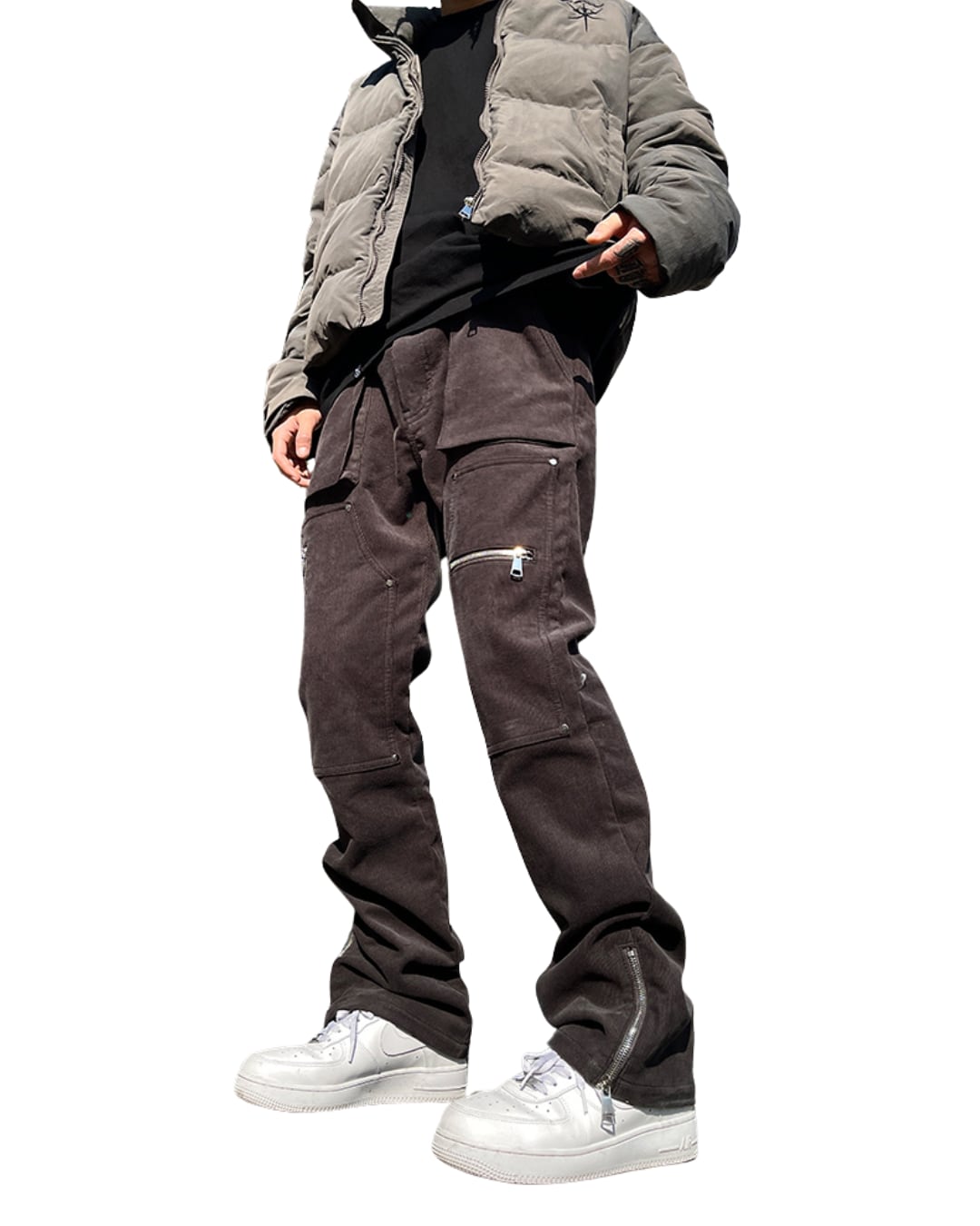 【S〜5XL展開】ライニングシャギーコーデュロイパンツ(P00001)