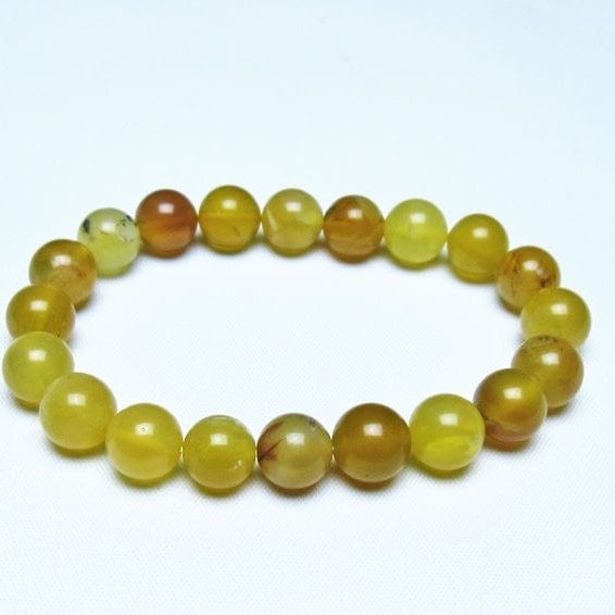 オパール ブレスレット 9mm イエローオパール コモンオパール 一点物 メール便可 [M便 1/10] 111-48724