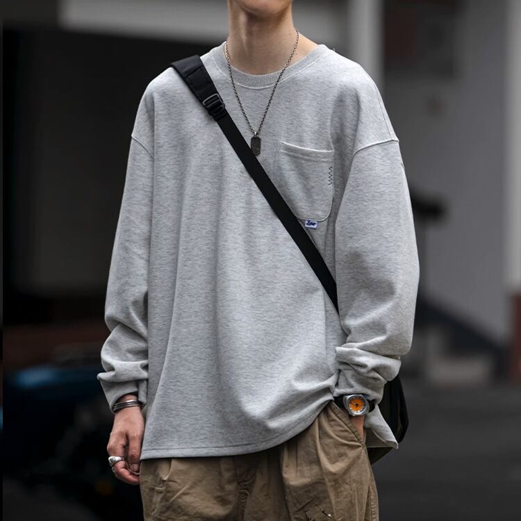 ★SIMPLE DESIGN ROUND NECK SWEATER　　　A0755