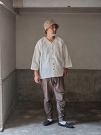 乘鞍印　綿麻ダボシャツ（生成り）