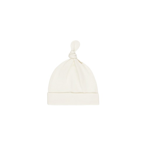 Quincy Mae(クインシーメイ) / 26ss KNOTTED BABY HAT / NATURAL / 0-6M