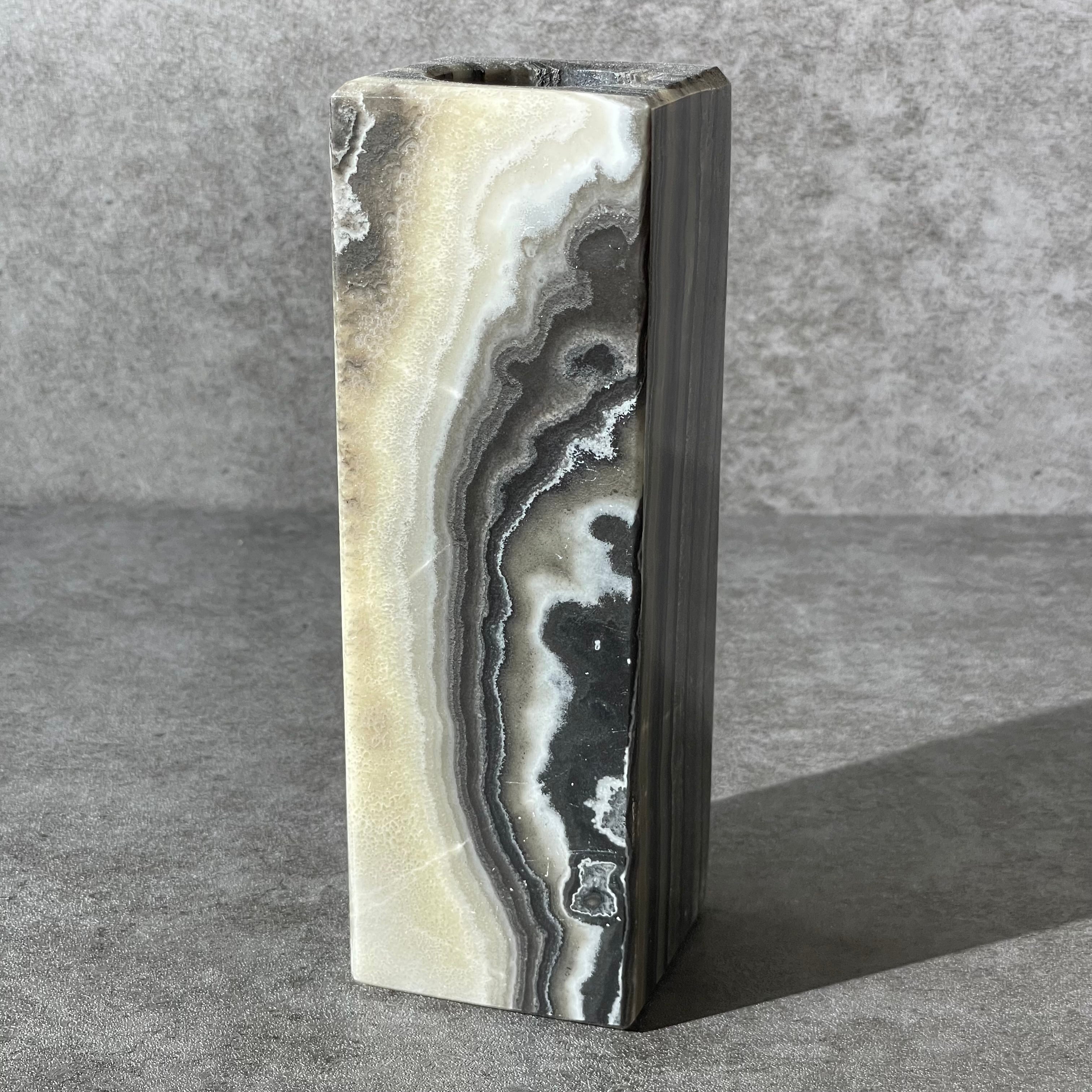 Zebra Stone ゼブラストーン|candle holder キャンドルホルダー|インテリア|天然石 パワーストーン gem stone