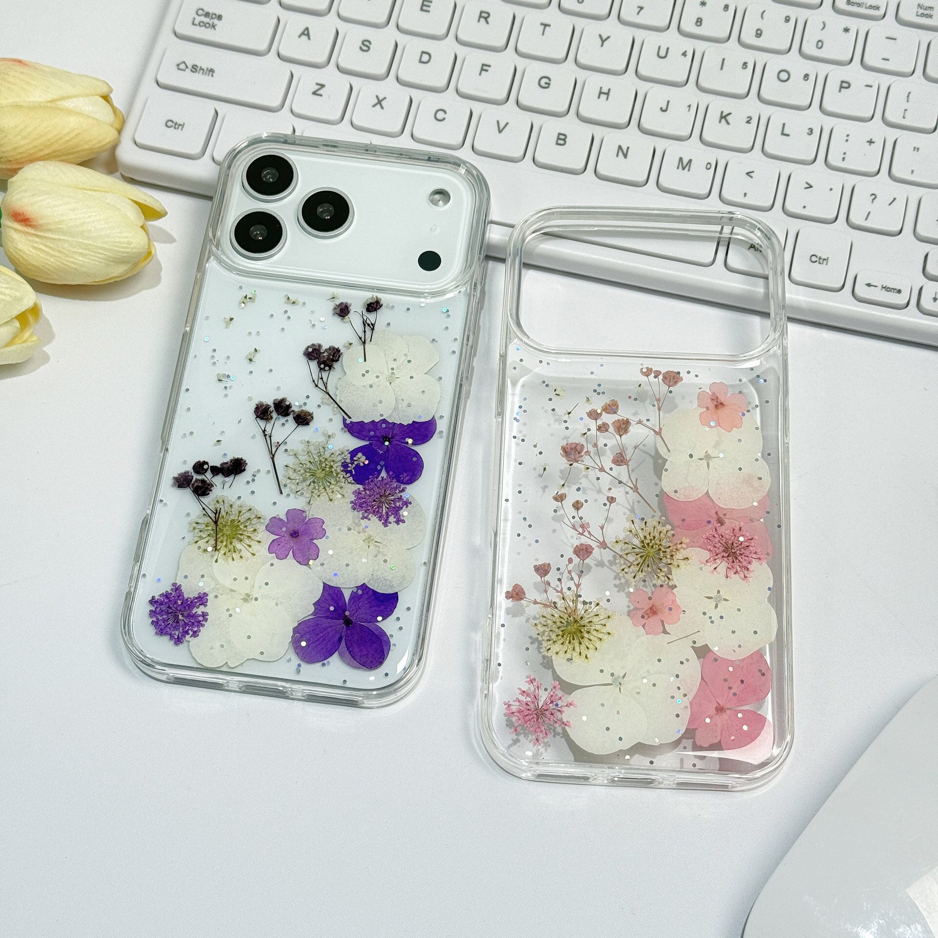 押し花3 ドライフラワー 花柄 北欧 iPhoneケース 手帳型 スマホケース 