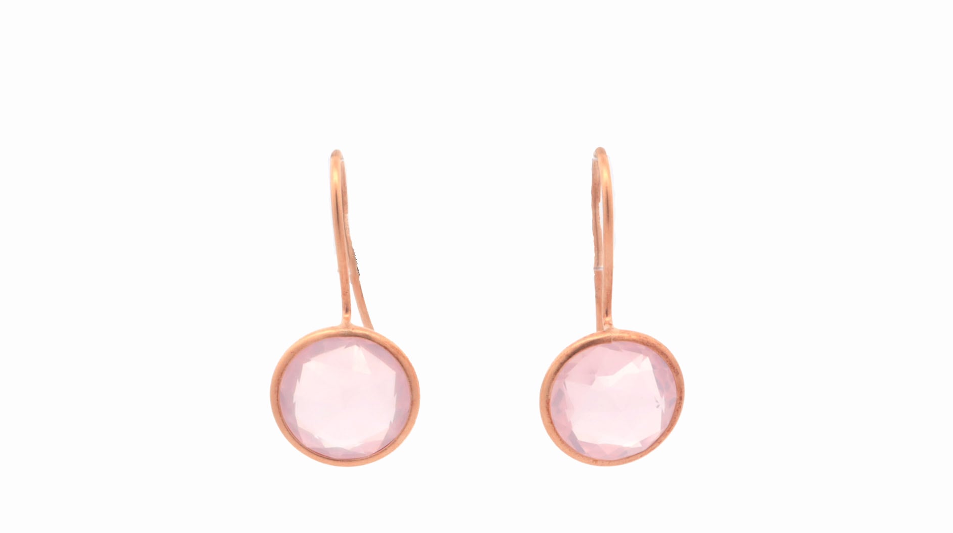 K18ローズクォーツ ピアス