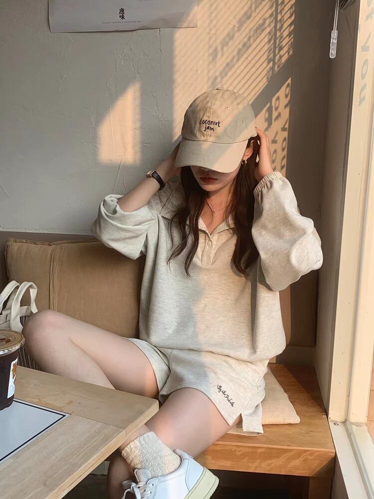 ショーツ セーター オータムカジュアルルーズ ロング 秋物 ブルマー ワイドレッグ ワイドパンツ ビッグFスモールZ韓国99642145538