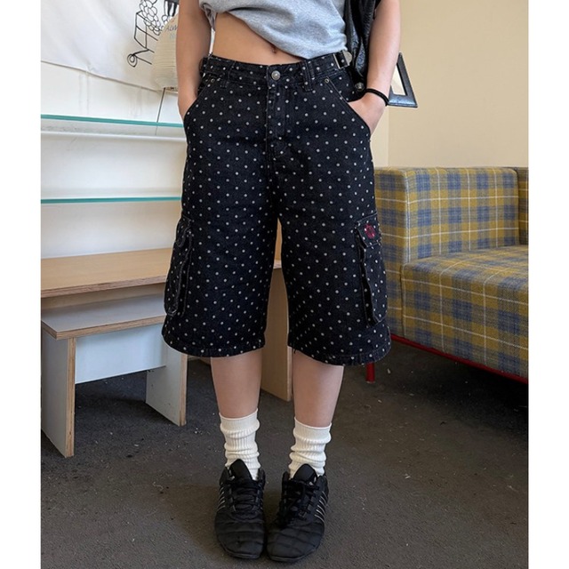 dot cargo cropped denim　ドットカーゴクロップドデニム　J1936