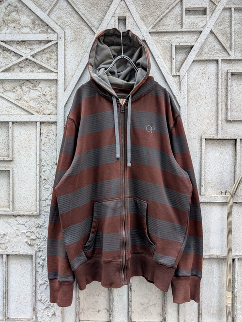 "OCEAN PACIFIC" multi border zip up hoodie