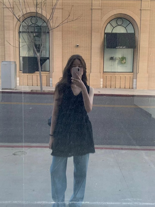 (予約) ounce / Sheer U-neck one-piece 2color