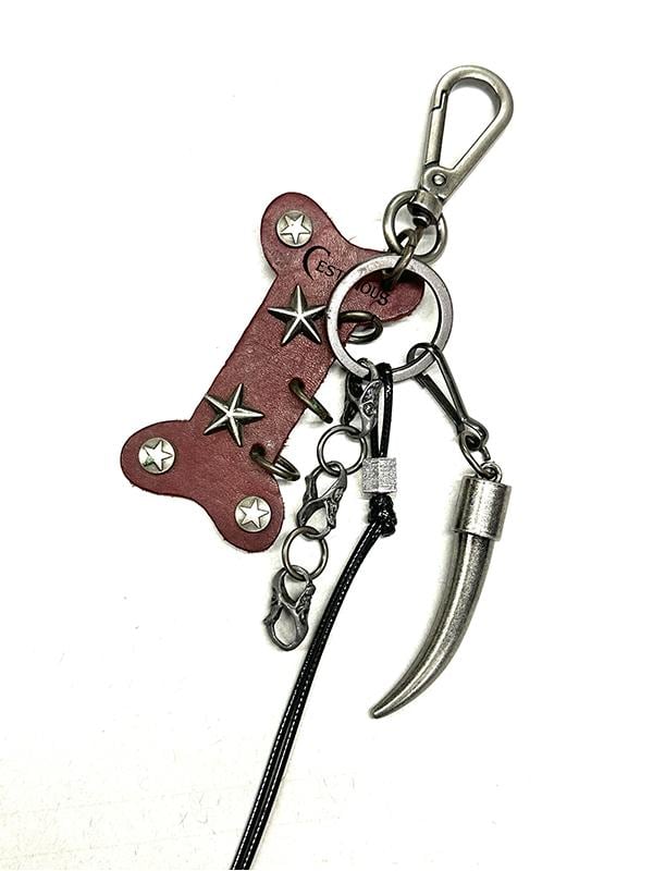 パンクボーンレザーキーチェーン / Punkborn Leather Keychain