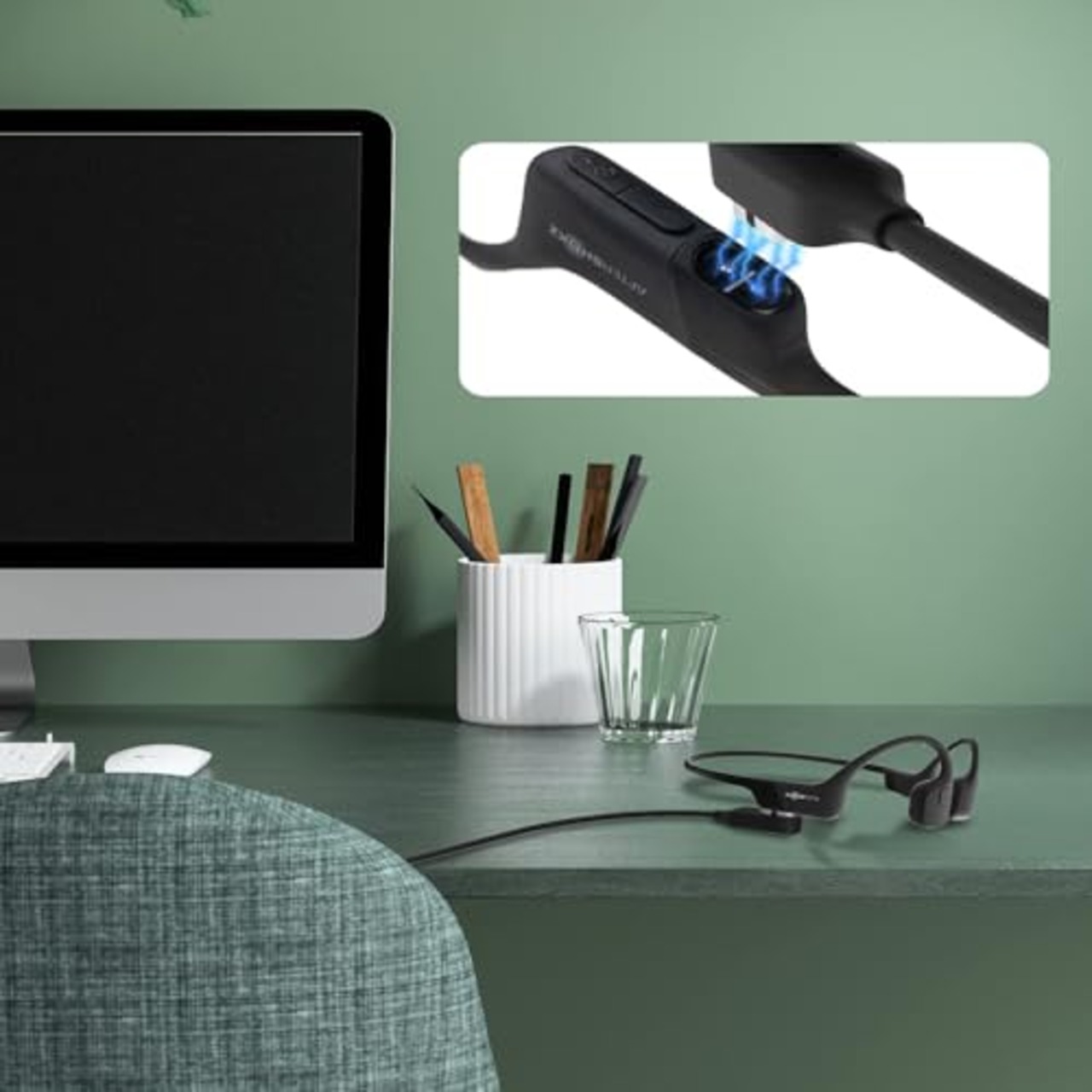 DFsucces Shokz用充電ケーブル 磁気充電器 USB充電ケーブル Aeropex AS800 OpenComm 互換 骨伝導イヤホン用アクセサリー 1m ブラック