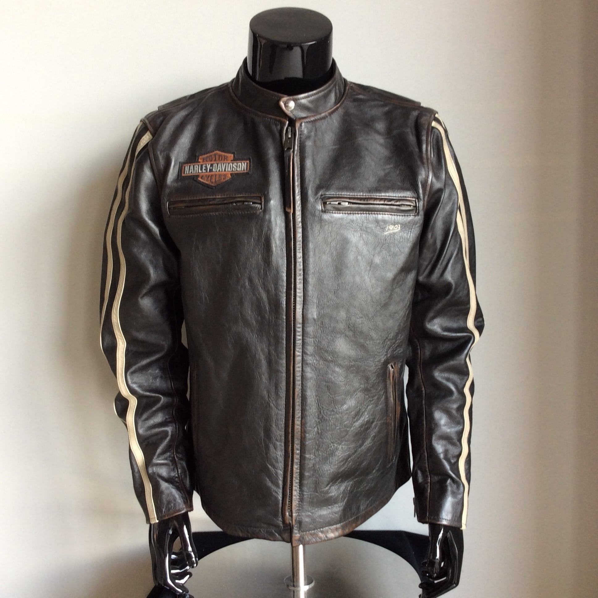 97048-19VM レザージャケットーSLEEVE STRIPEー | フクザワ 97048-19VM レザージャケットーSLEEVE STRIPEー | フクザワ