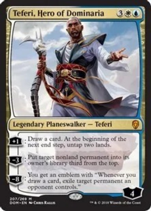 MTG《ドミナリアの英雄、テフェリー/Teferi, Hero of Dominaria(DOM)》英語