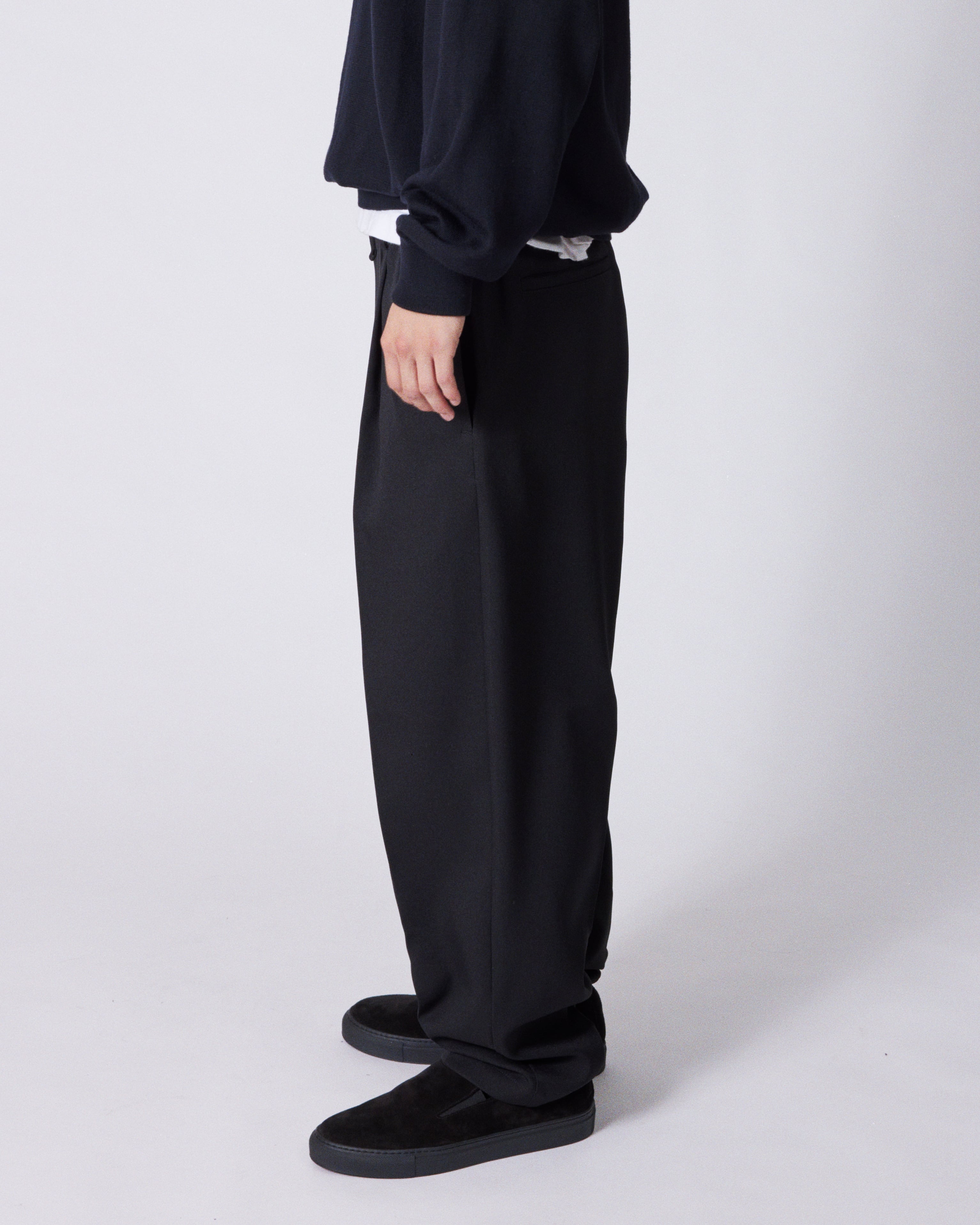 everyone polyester twill chef pants (BLACK) | everyone