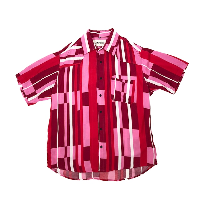 Caio Dias_Viscose Print Shirt：Pink