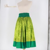 フラダンス 衣装 パウスカート グリーン系 ハワイアンプリント フラ ダンス アロハ ハワイアン ダブル スカート 華やか 鮮やか おしゃれ かわいい 大人っぽい 上品 ふんわり 緑 黄緑 フラダンス衣装 ハワイアンスカート エレガントなデザイン ダンス衣装 鮮やかな色合い ウエストゴム ふんわりシルエット アロハスタイル