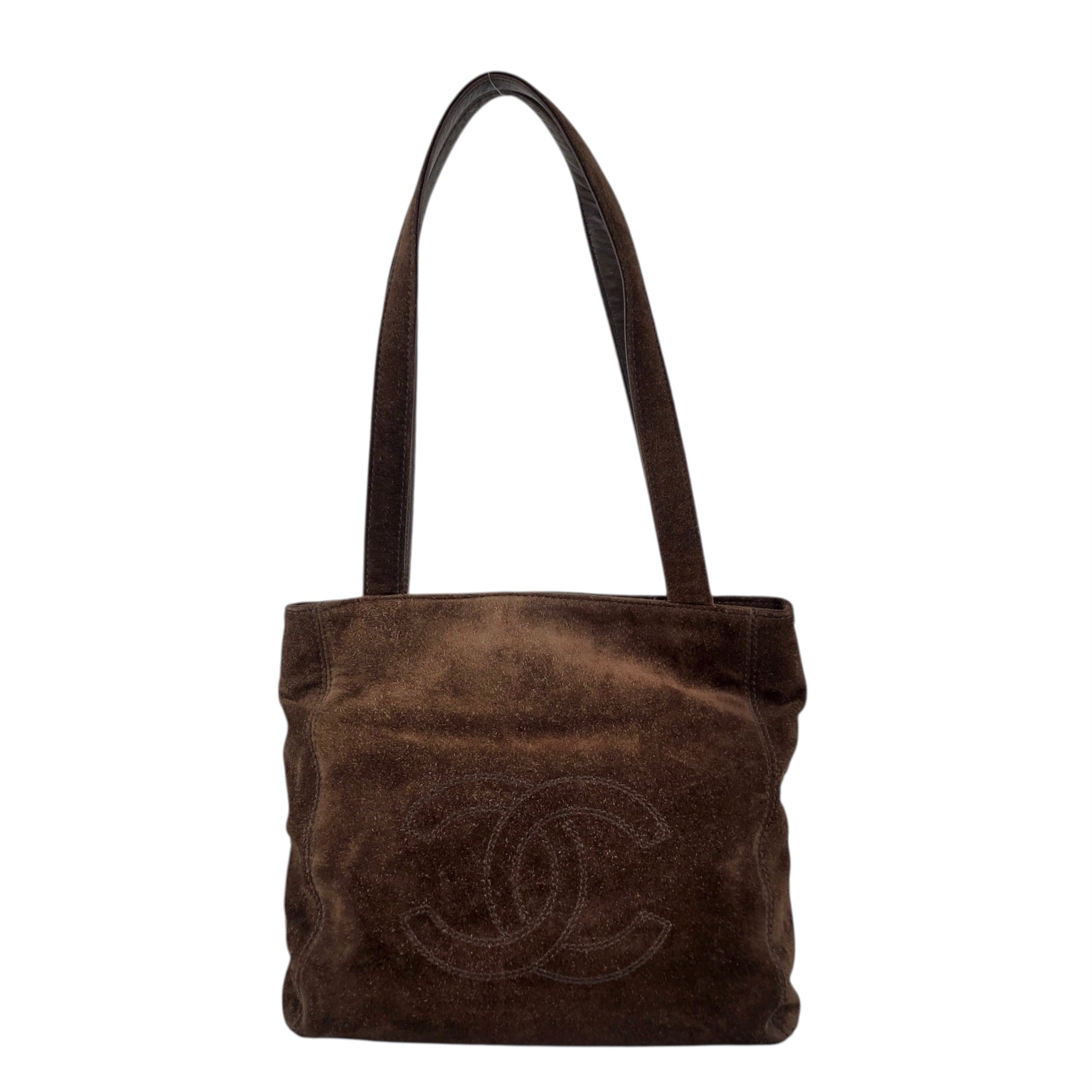 CHANEL シャネル トートバッグ ブラウン ココマーク スウェード