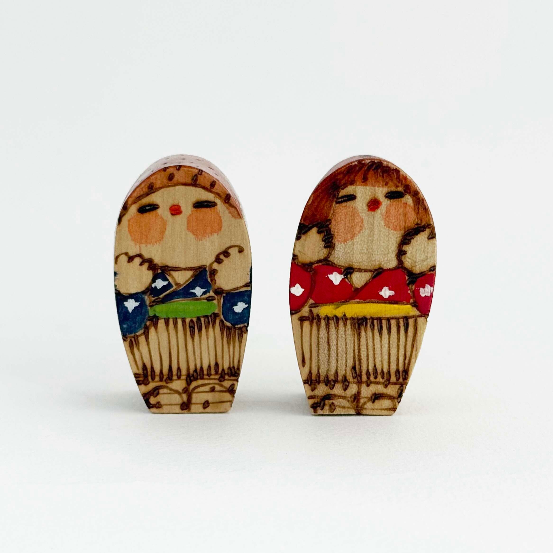 五十嵐豊 郷土民芸「わらしこけし」ペアセット