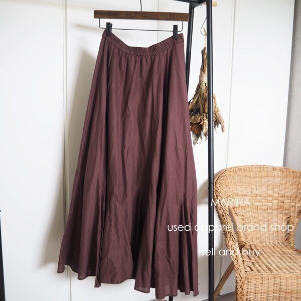MARIHA マリハ 超美品 月影のスカート マキシ丈 ブラウン