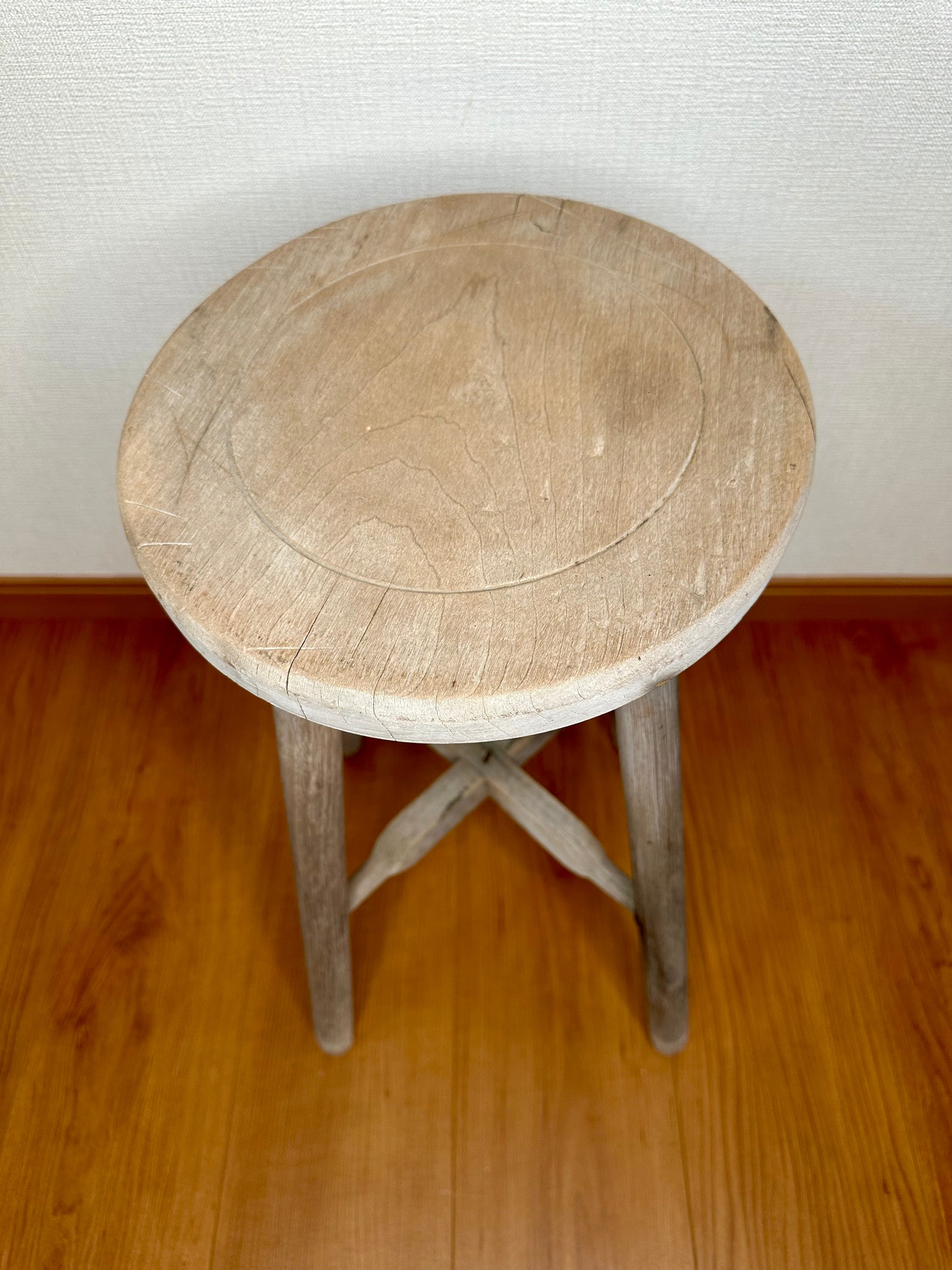 ヴィンテージ 木製スツール 丸椅子 古道具 | VINTIQUES