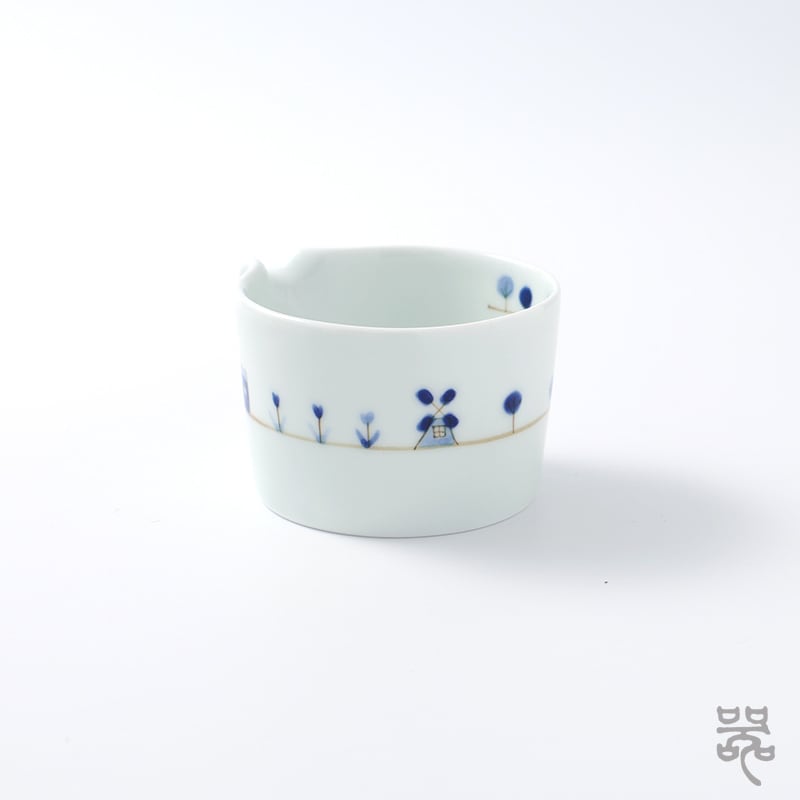 染付オランダ【ドラム片口小付】一峰窯｜有田 | 【有田焼／波佐見焼