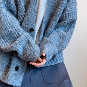 ル​​ーズショートニットカーディガン　1030