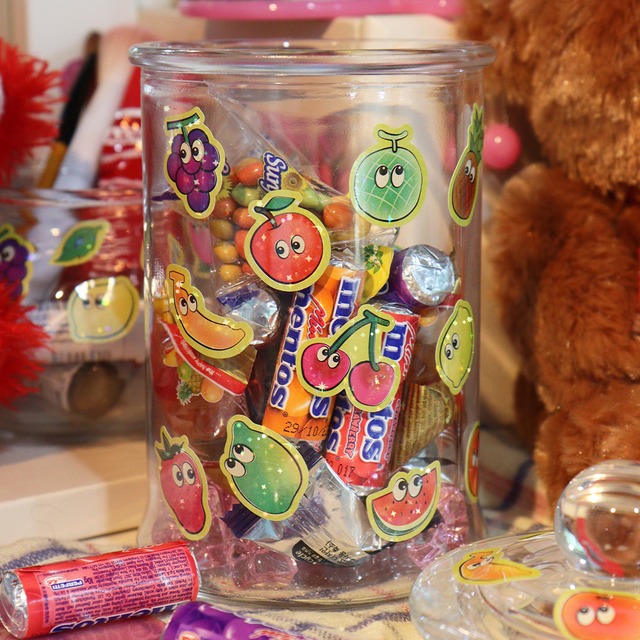 「FRUIT」バラエティ ミニ ステッカー (2シート入り)