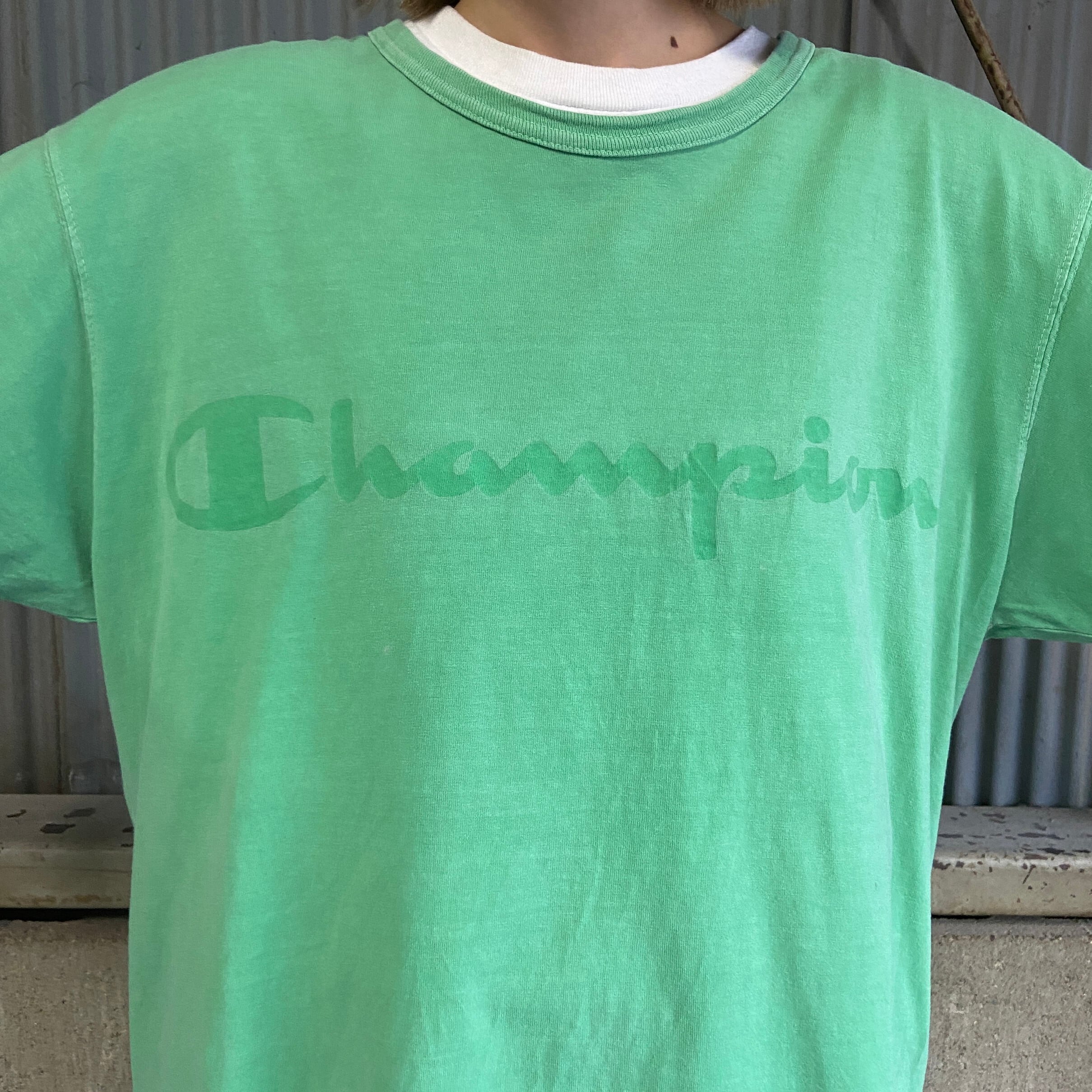 ビッグサイズ Champion チャンピオン フロントロゴ Tシャツ メンズ2XL