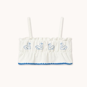 Last1【再入荷】TINY COTTONS / Swans Bows Linen Top