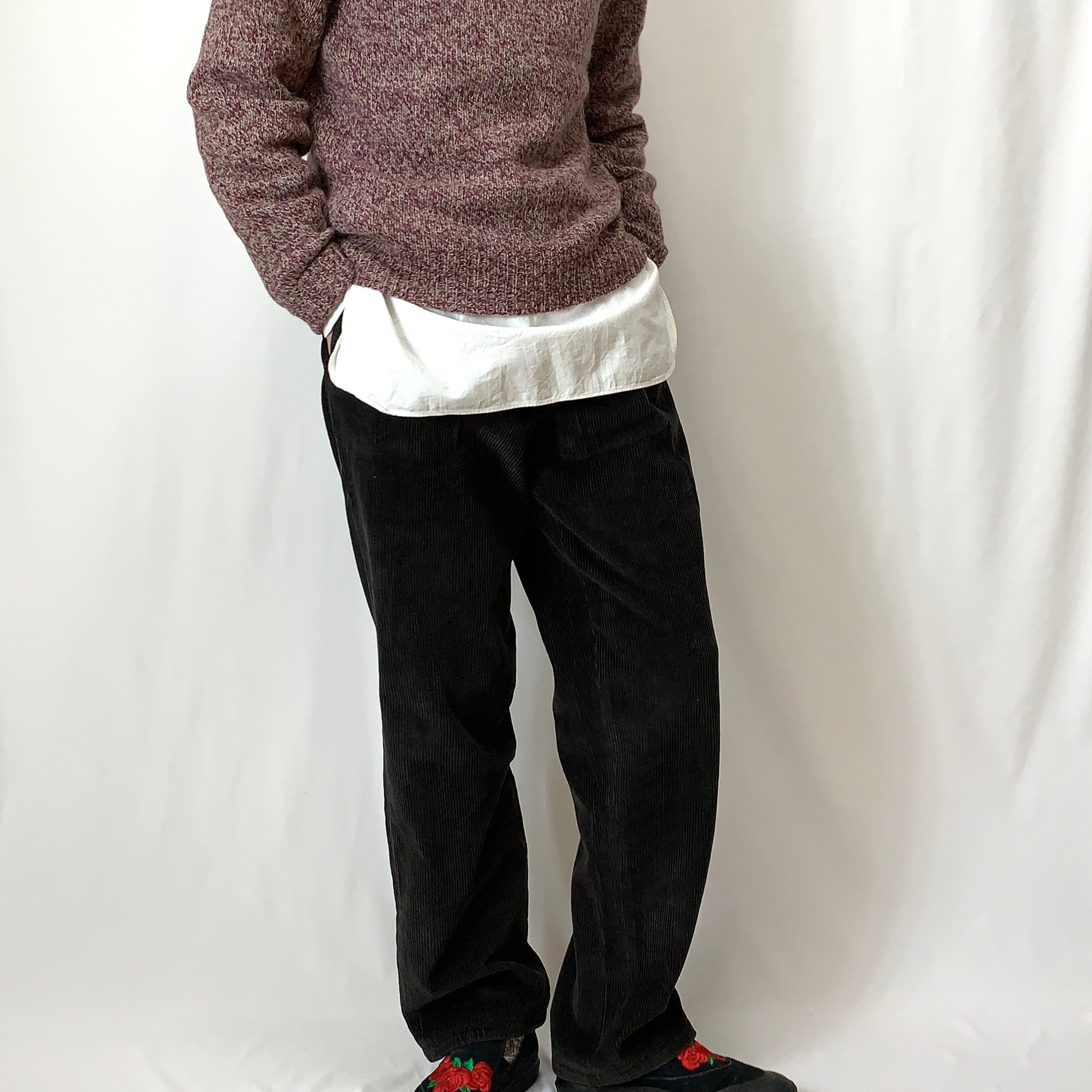 old L.L.Bean Wide Wale Corduroy Pants エルエルビーン 太畝コーデュロイパンツ ブラック size 34 メンズ  レディース | One Big Holiday powered by BASE