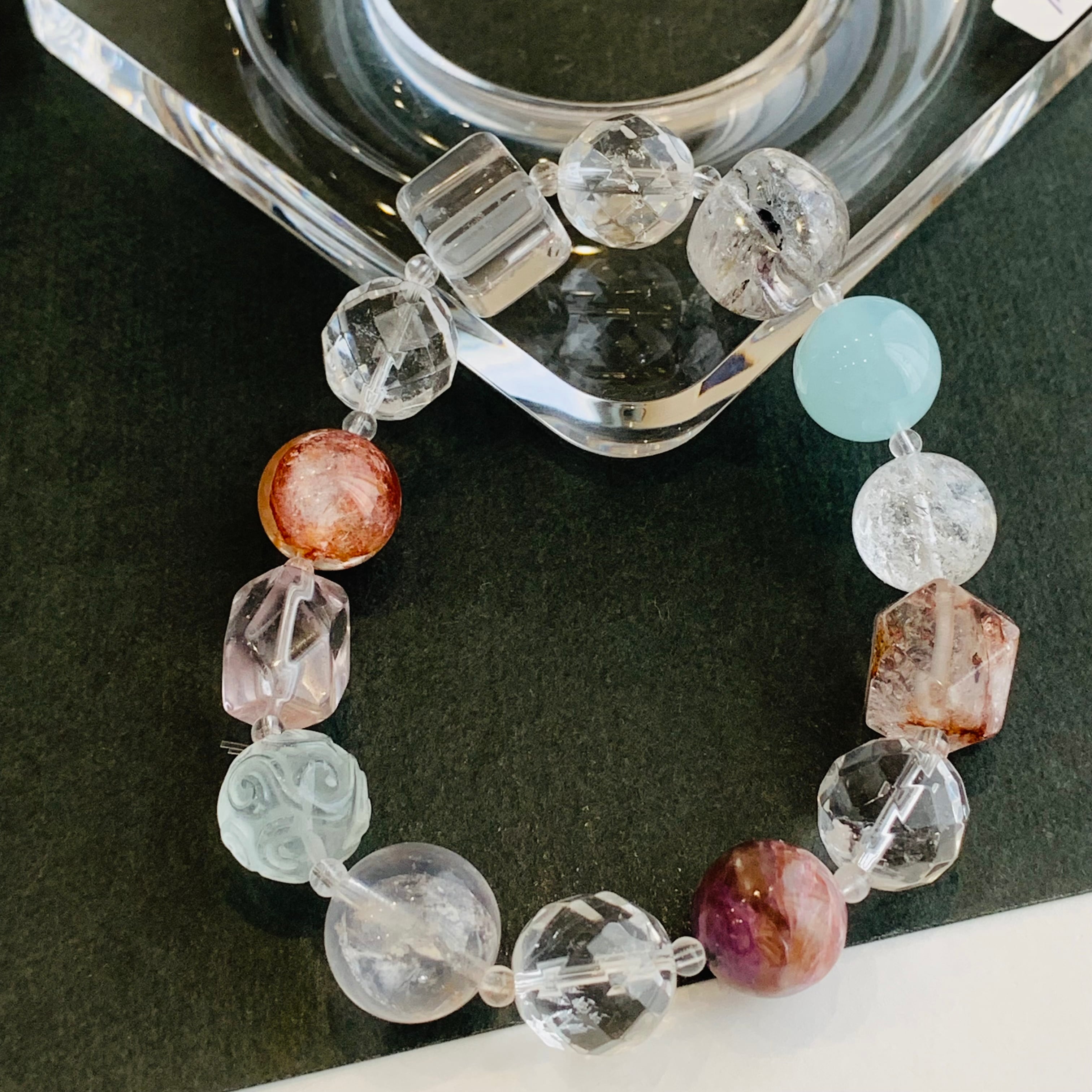 ⭐️H&E社・直輸入⭐️】翠色 アメリカ産 ハーティナイト ブレスレット