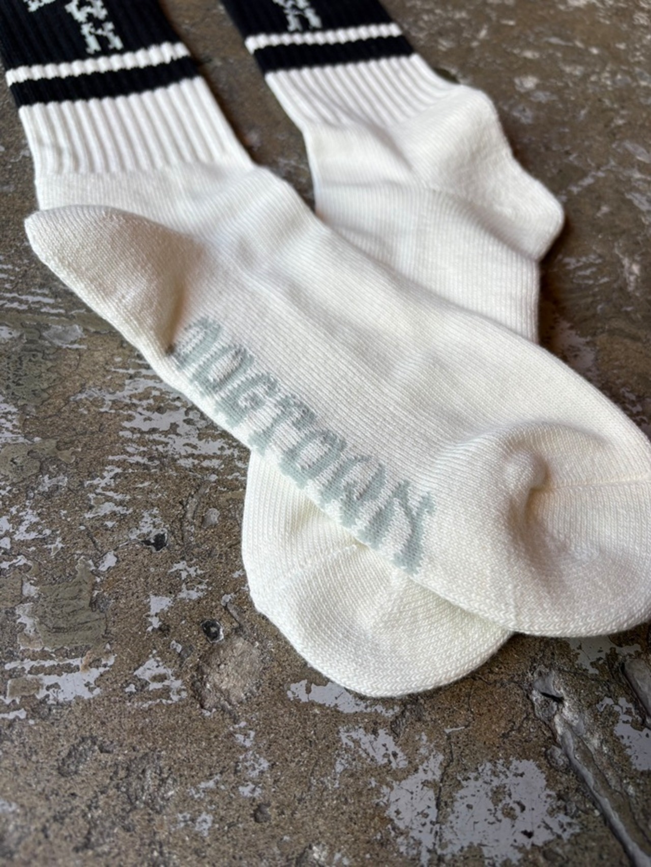 DOG TOWN / CROSS LETTER line high socks / BLACK×WHITE / DTS-010 - 4