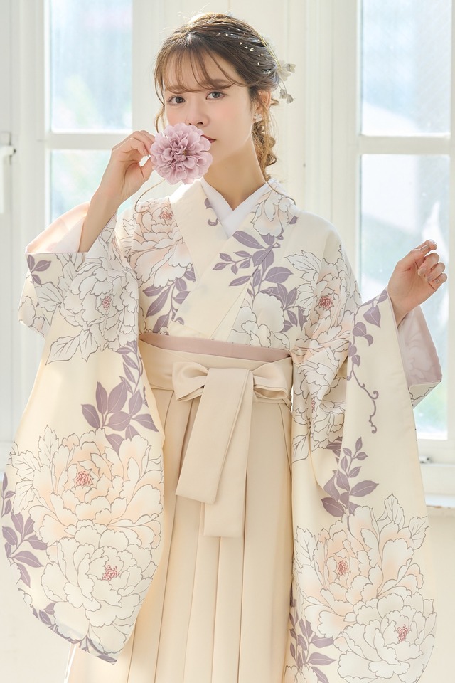 袴4点set春のぼたん古典ロマン⑮LBJ