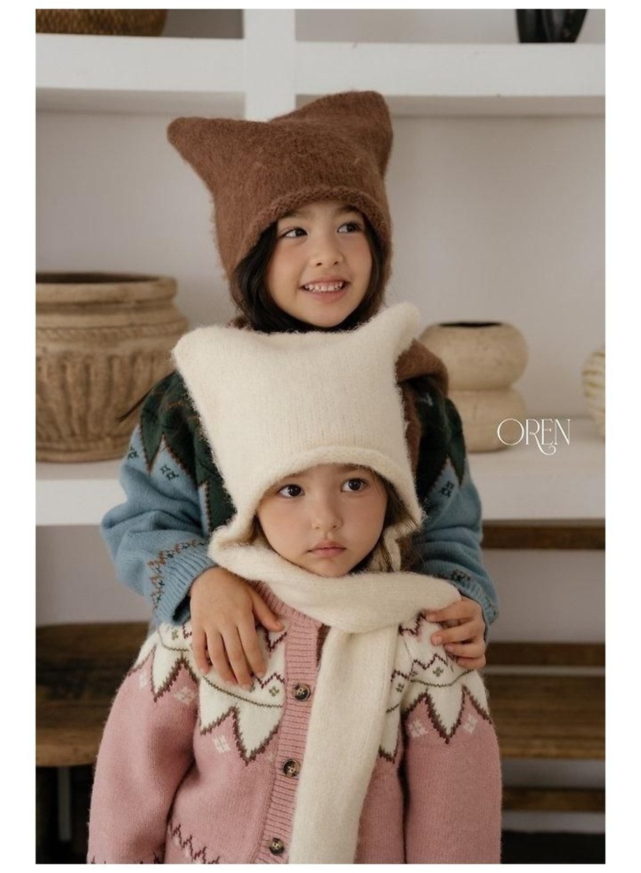 〖取寄〗韓国子供服 / 26winter / oren / キャットマフラービーニー / キッズ *FREE*