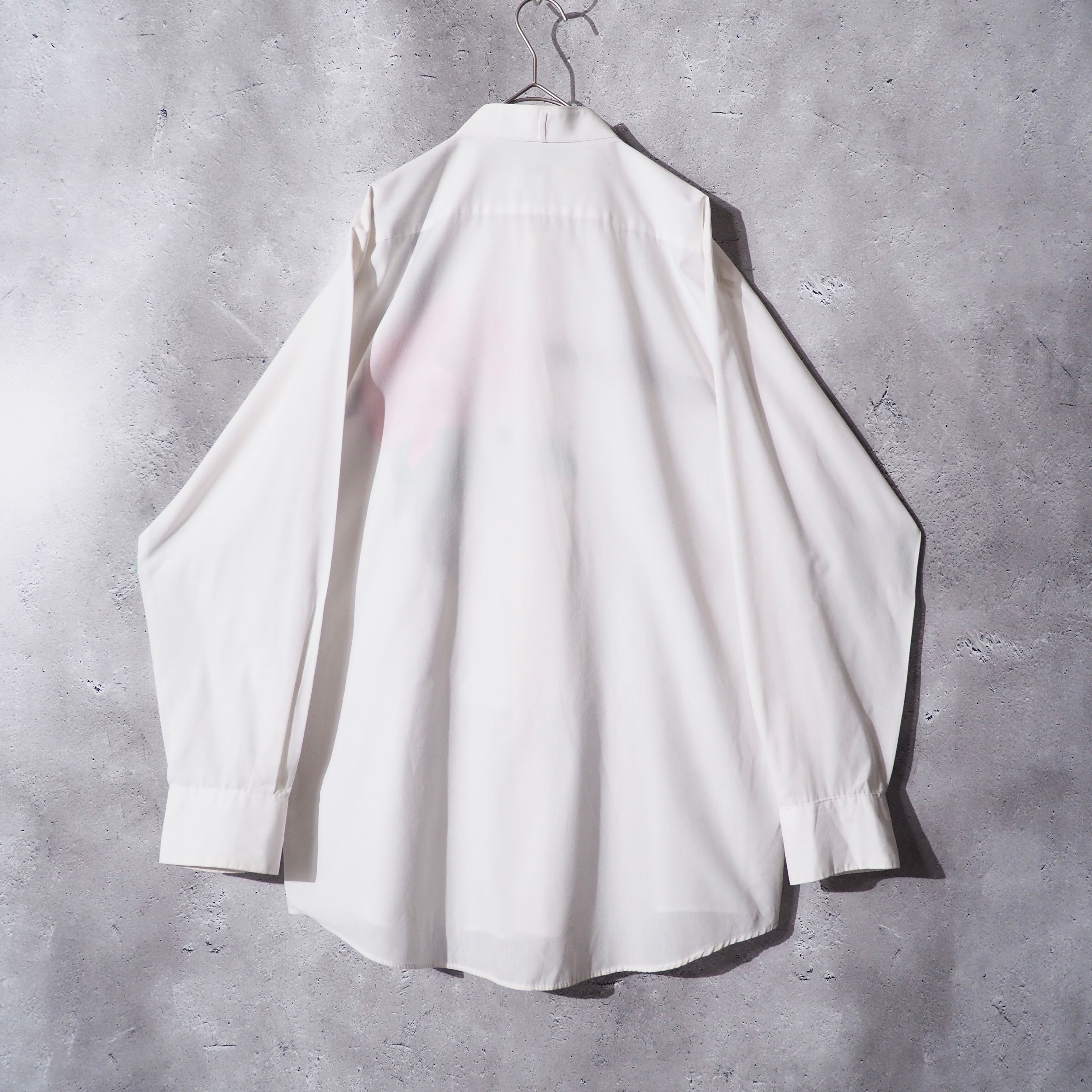 Botanical Beautiful flower painted vintage white shirt