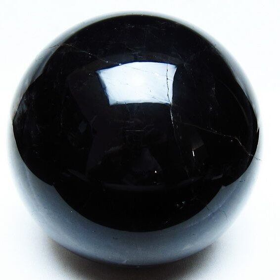 2Kg 黒水晶 丸玉 115mm モリオン 丸玉 モリオン スフィア 一点物 161-917