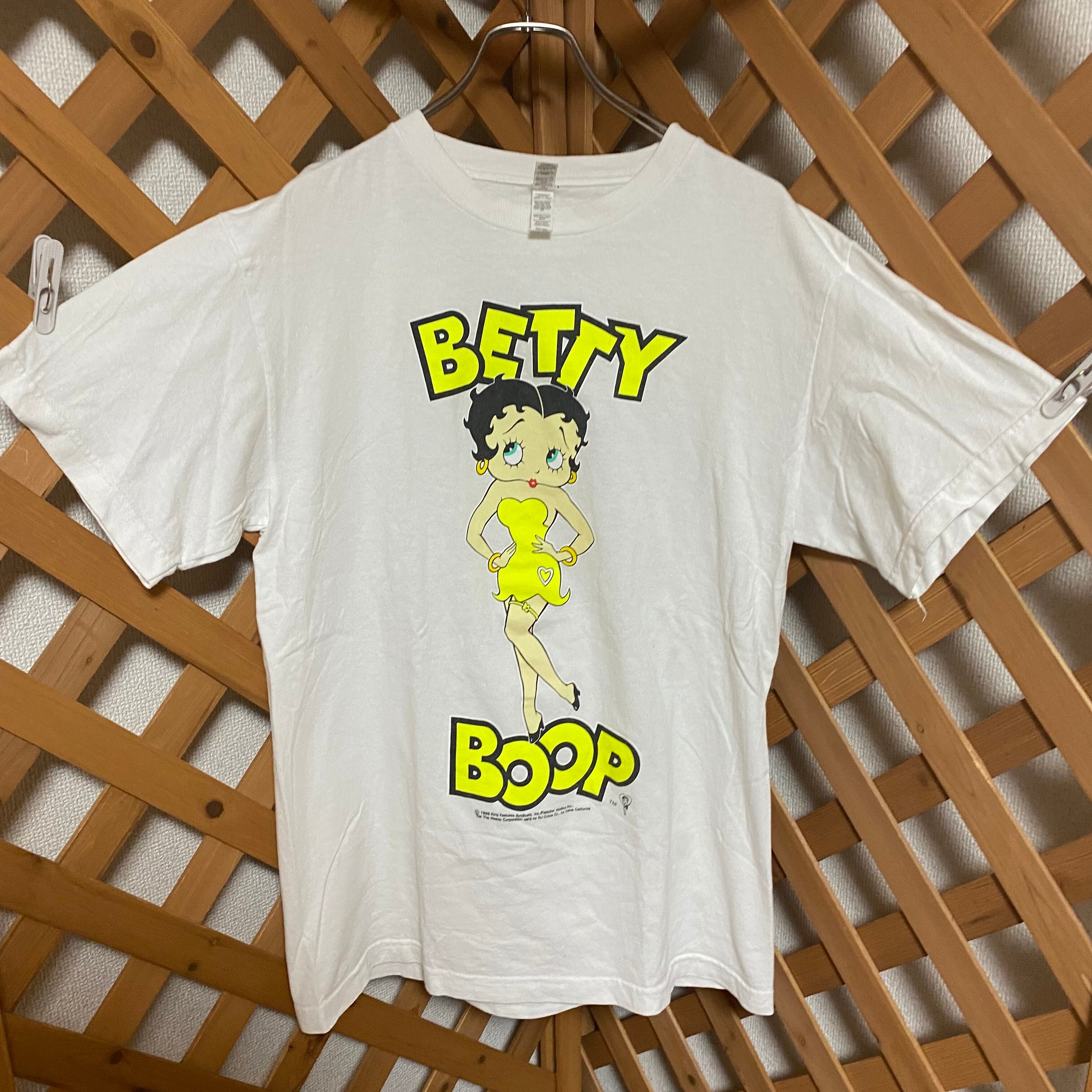 ALSTIYL tシャツ BETTY BOOP 両面 ホワイト イエロー 古着 | LUCKY