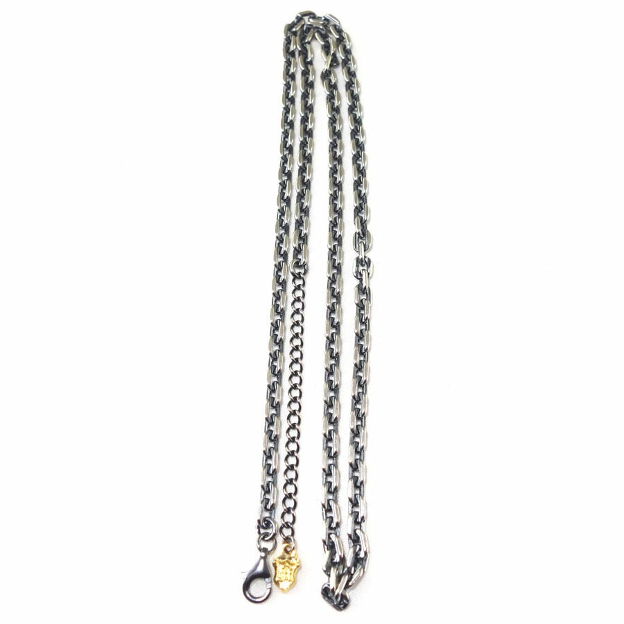 4面カットあずきシルバーチェーン4mm燻し ACCN0072 4-sided cut azuki silver chain 4mm smoked シルバーアクセサリー Silver Jewelry Brand | シルバーアクセサリーブランド アルテミスクラシック Artemis Classic