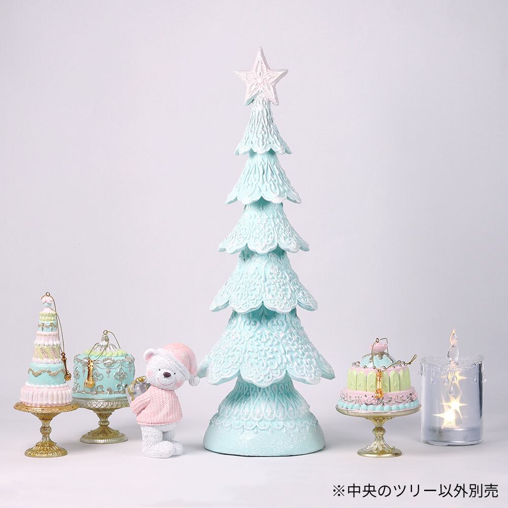 【46cm】お砂糖菓子のようなクリスマスツリーオブジェ(10024) | 一 ...