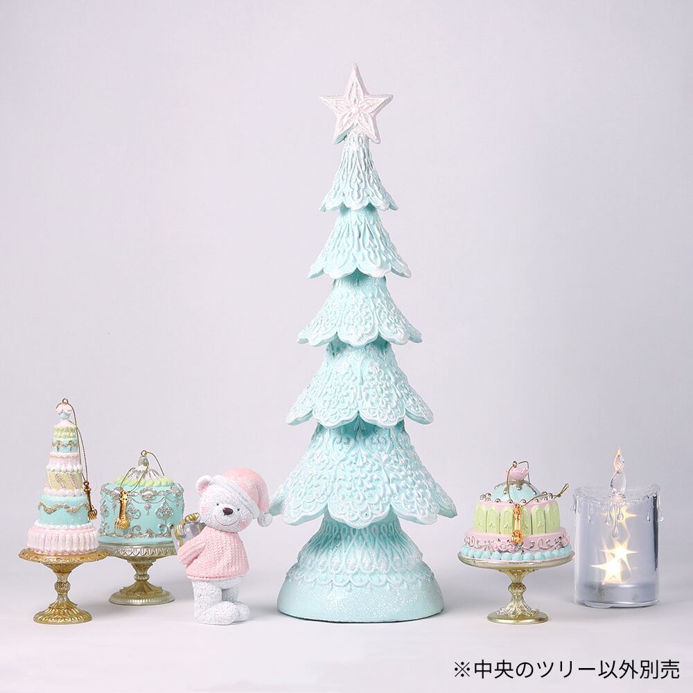 \u003cゴールド系\u003eクリスマスツリー型オブジェ+ボトルオブジェ　20個セット