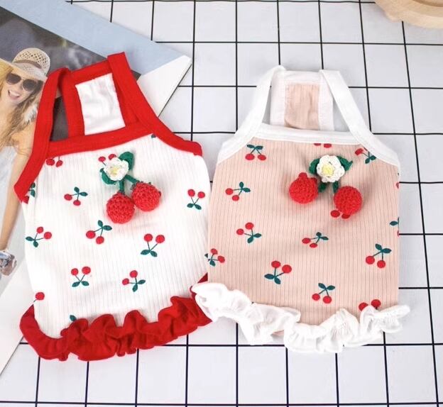 キャット 猫 ドッグ 犬 小型犬 ワンピース キャミソール キャミソールスカート スリム フリル 袖無し 肩出し フルーツ ふりふり ひらひら 3D 薄手 かわいい きれいめ シンプル カジュアル おしゃれ レトロ ルーズ 個性的 エレガント ラブリー キュート プリンセス フェアリー プレッピー シンプル フレンチ シック フルーツ柄 春 夏 秋 ロングシーズン サマーシーズン 春服 夏服 秋服 女の子 成犬 成猫 デート お出かけ イベント リゾート 旅行 公園 休日 ホテル ガーデン レストラン カ