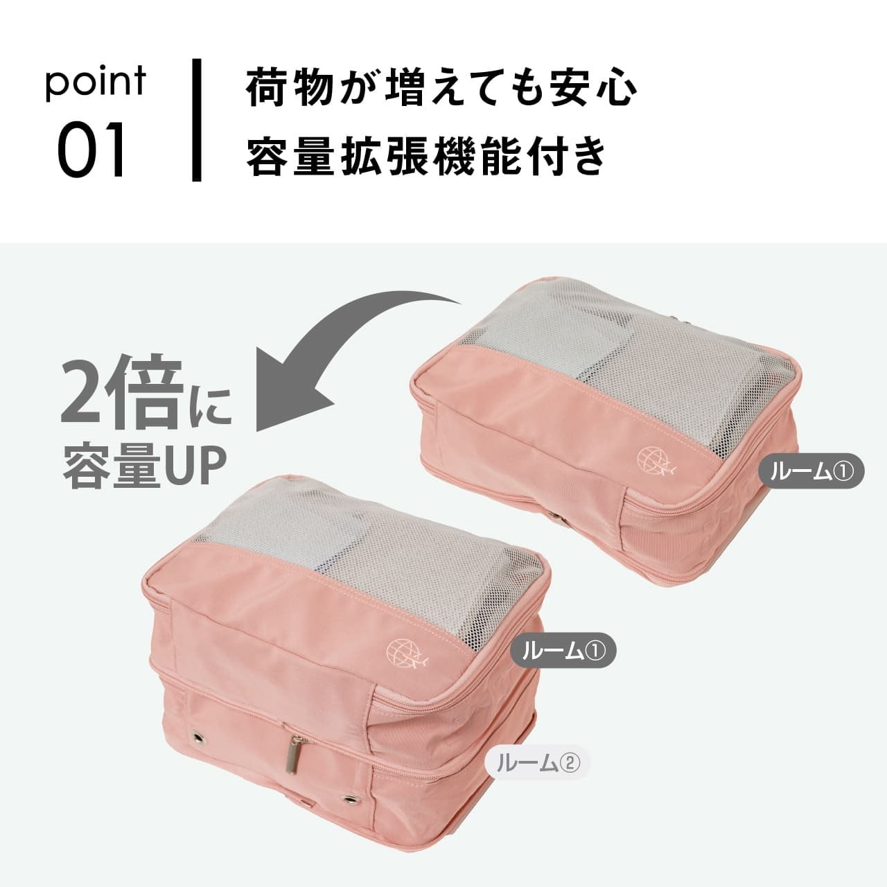 TRAVEL EARTH トラベルアース クローズケース Mサイズ 拡張 トラベル