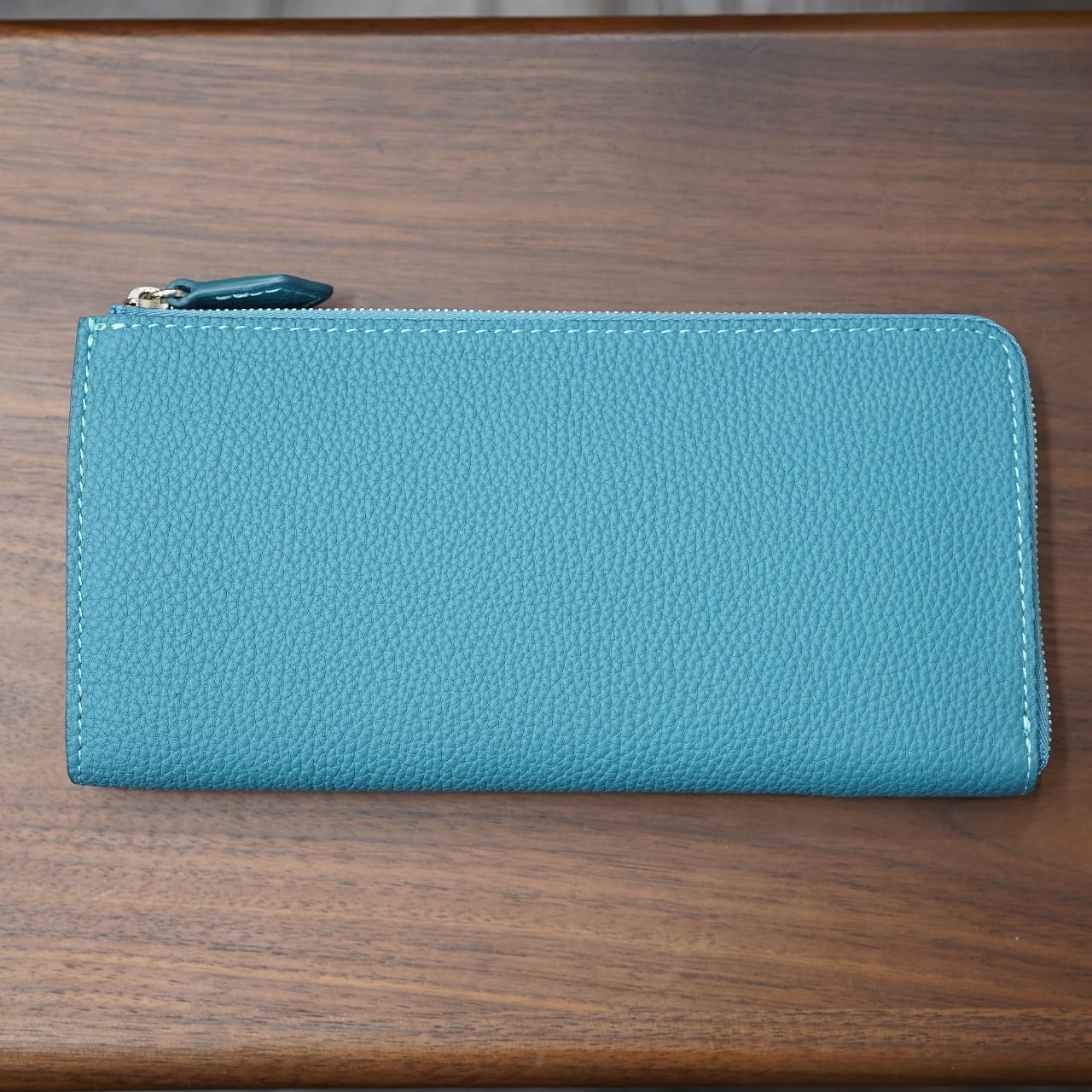 ル・ボナー ロングL字ファスナーウォレット シュランケンカーフ ジーンブルー