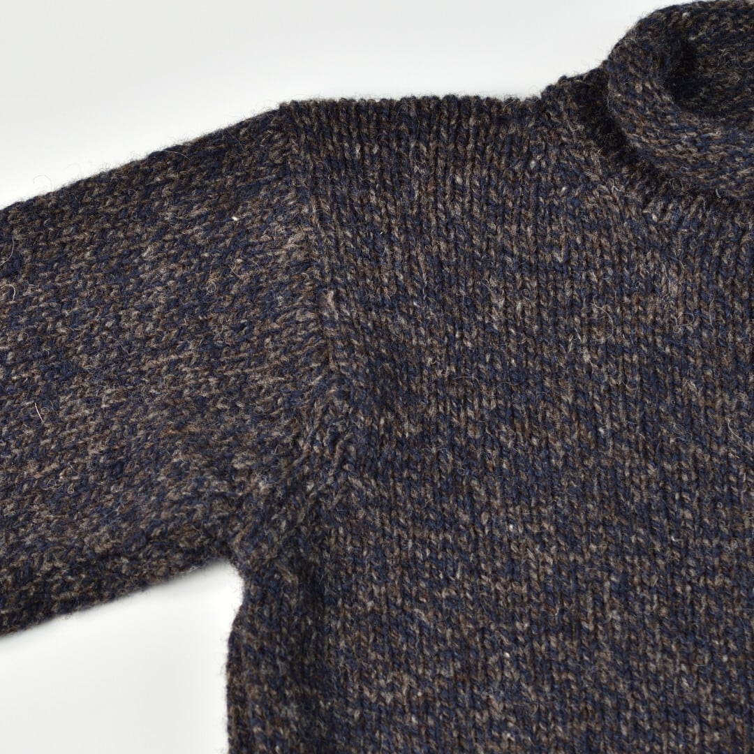 james charlotte ジェームズシャーロット ロールネックプルオーバー・ネイビー杢【送料無料】