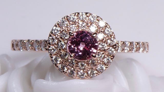 J29-2 K18PG パパラチアサファイアリング［01149206］