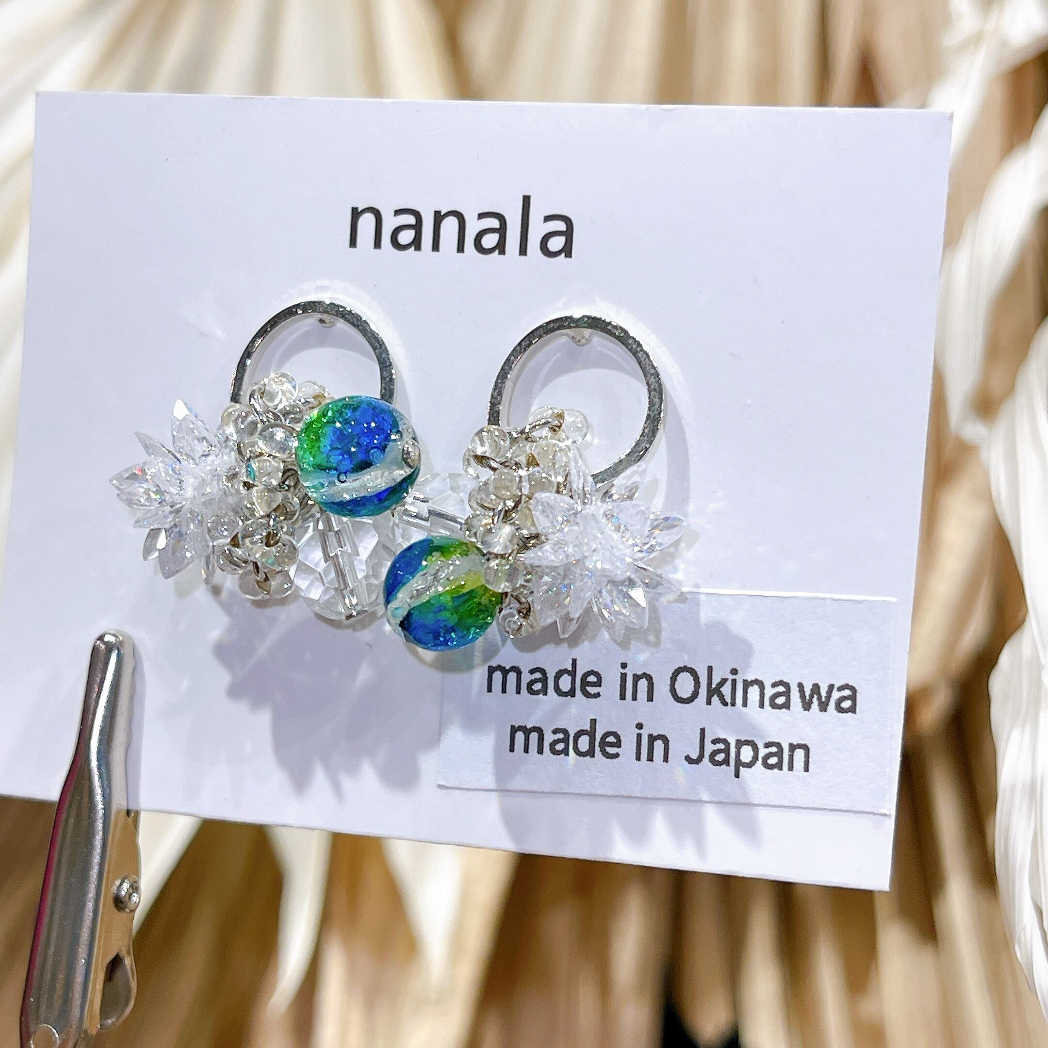 ホタルガラスピアス（T-A36-6) | tete by okinawa