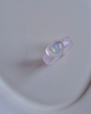 《受注制作》Heart Lumina Ring ｜ pale pink
