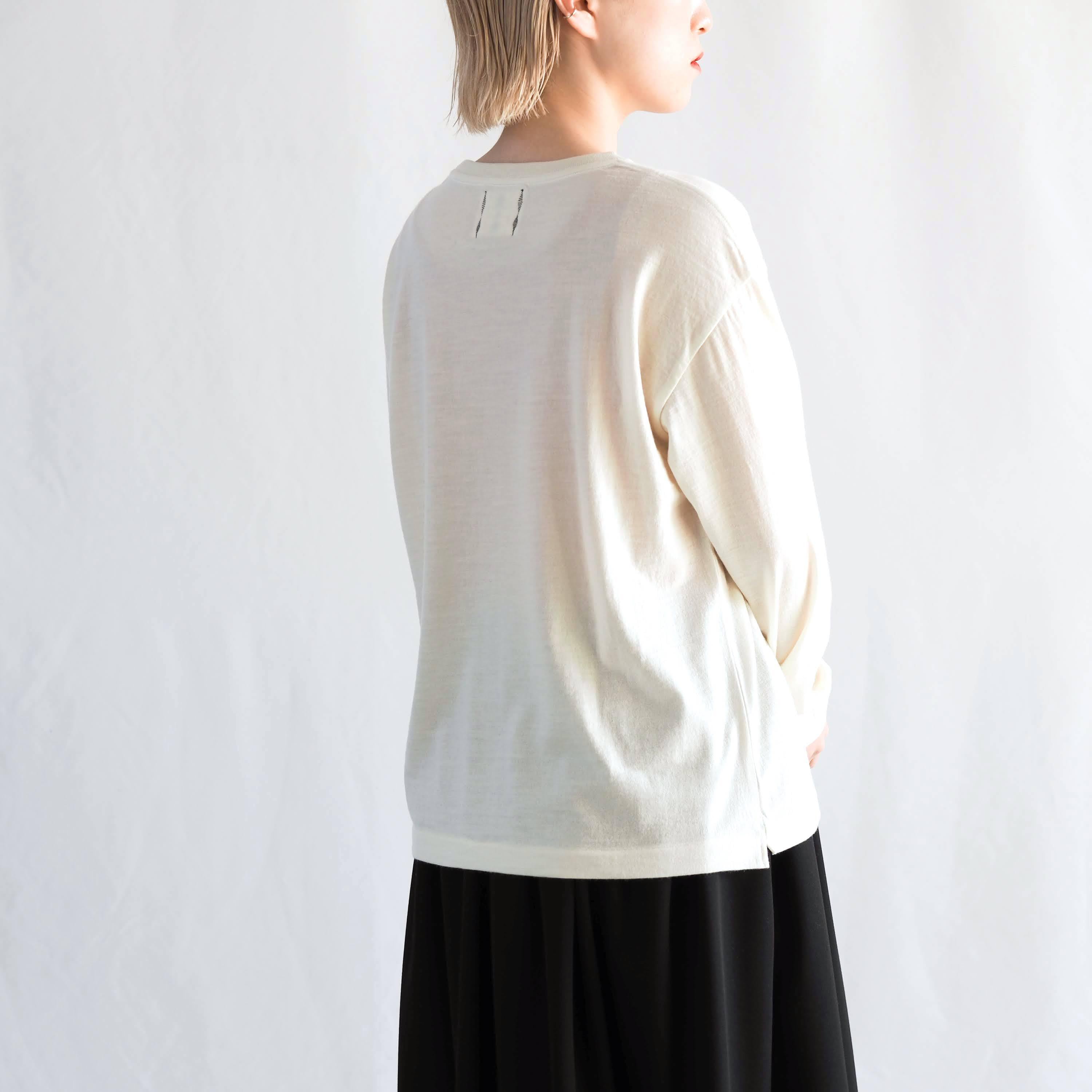 羊毛Tシャツ ロングスリーブ【ひつじ】iti-11 | 糸と色