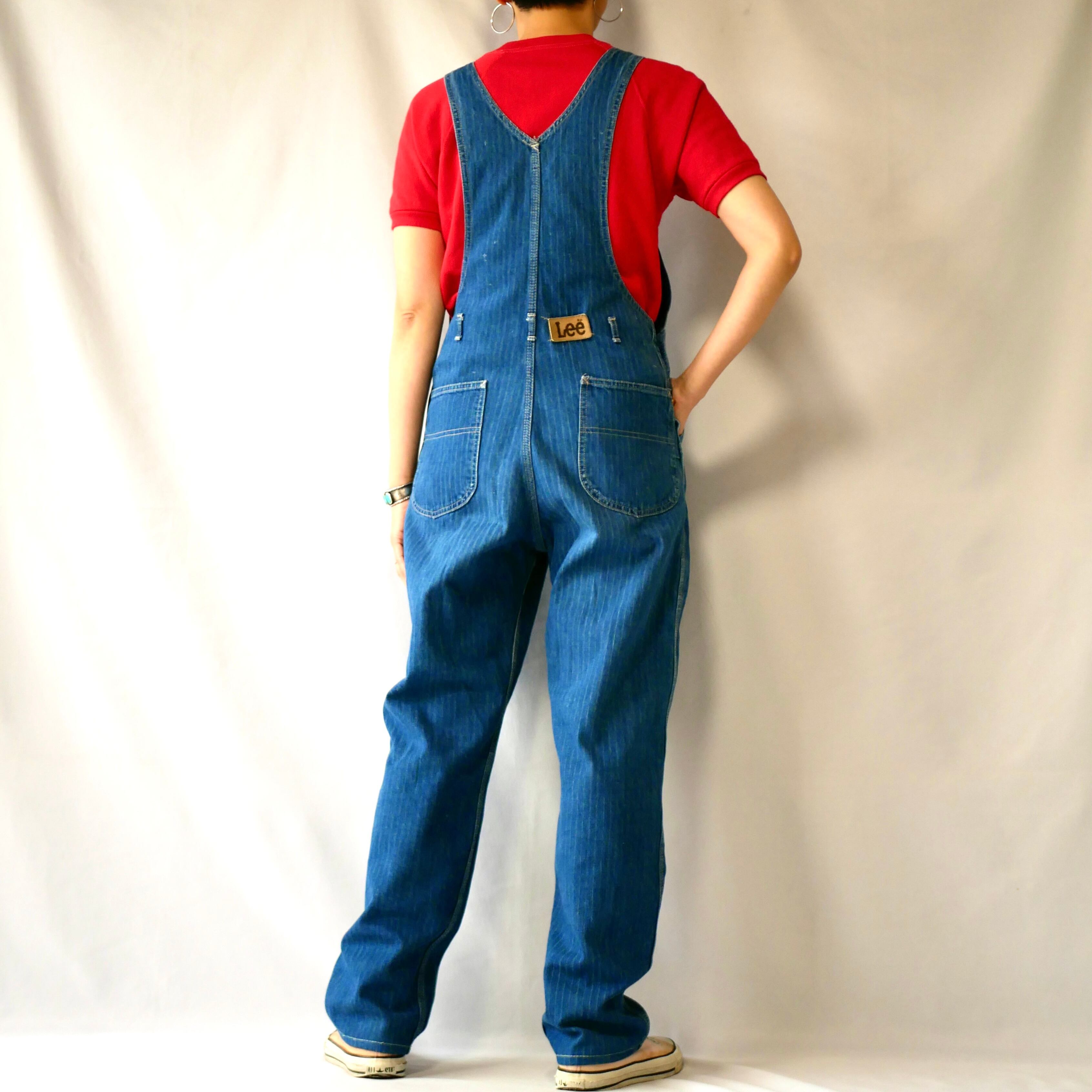 Made in USA Lee stripe denim ovearalls アメリカ製リー Made in USA Lee stripe denim ovearalls アメリカ製リー