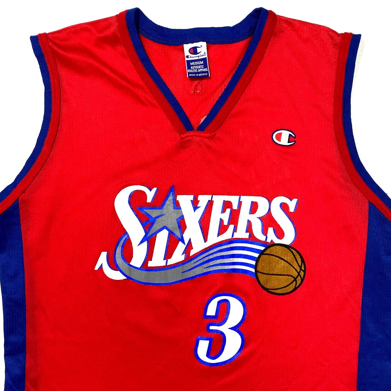 90年代 Champion チャンピオン NBA ゲームシャツ レプリカユニフォーム 40 メンズM相当 PHILADELPHIA SIXERS  フィラデルフィアセブンティシクサーズ Allen Iverson アレンアイバーソン 古着 ヴィンテージ 古着【ゲームシャツ】【SA21073】 |  ...