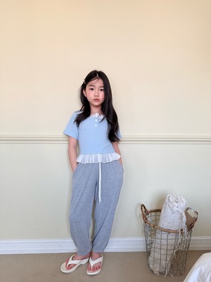 [COMMA] Square frill top / [콤마] 스퀘어프릴탑